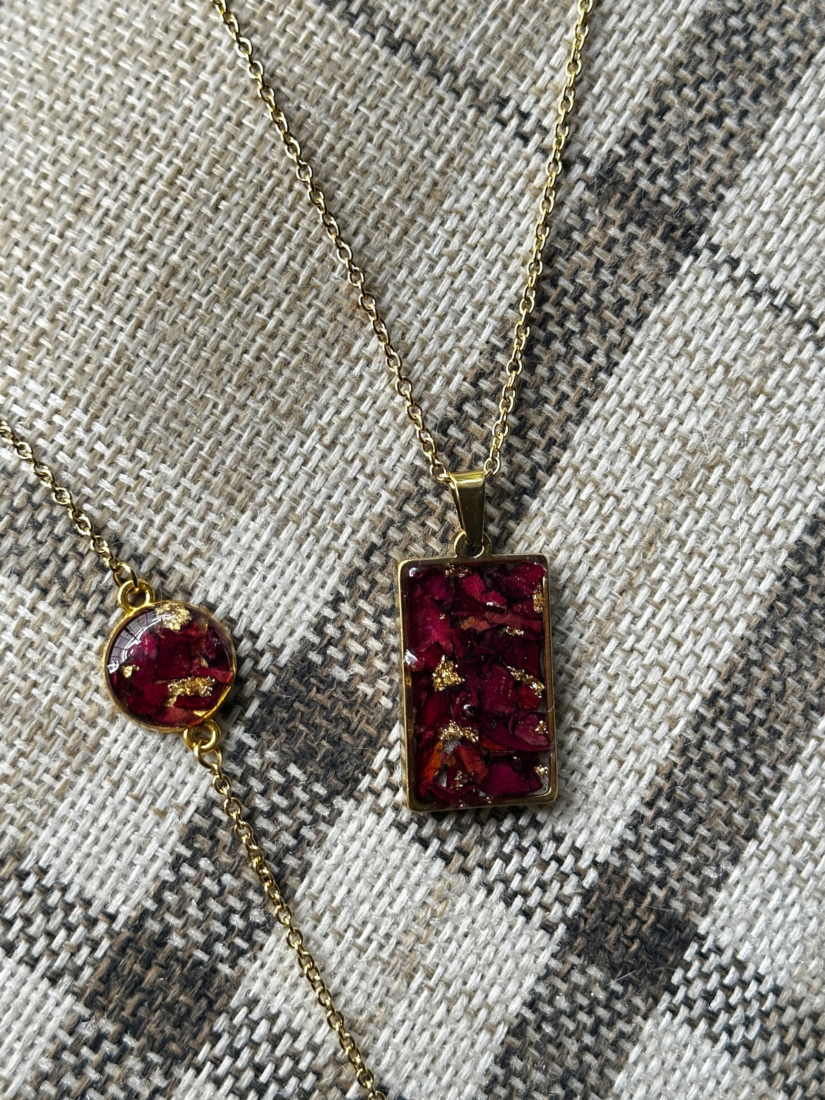 Roselle necklace and now&forever bracelet set