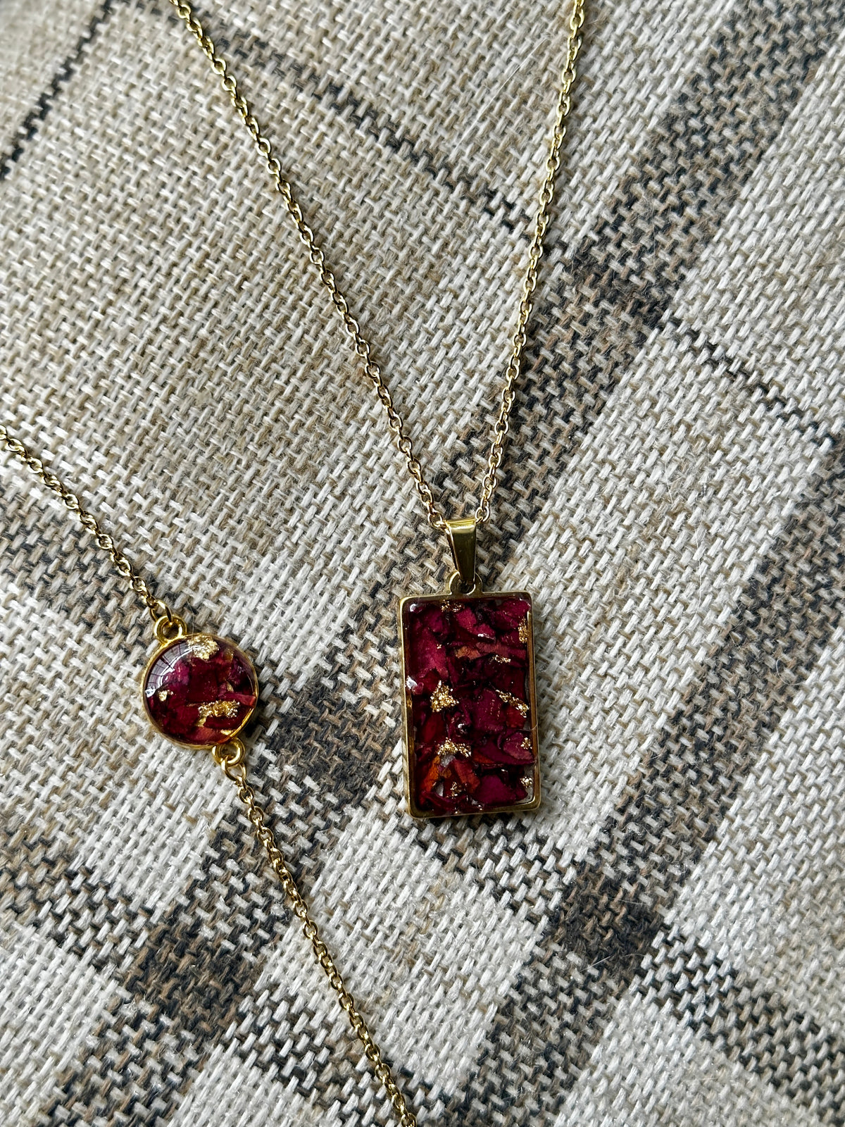 Roselle necklace and now&forever bracelet set