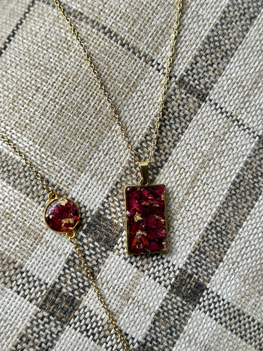 Roselle necklace and now&forever bracelet set